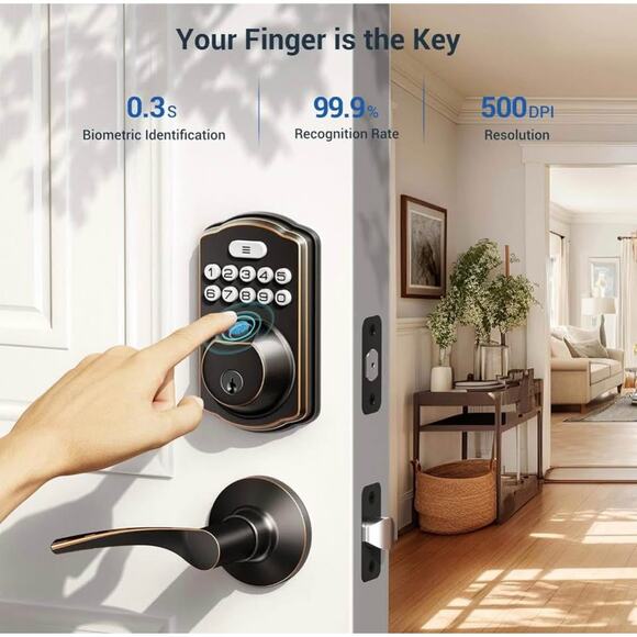 Fingerprint Door Lock - Picture 2 of 9